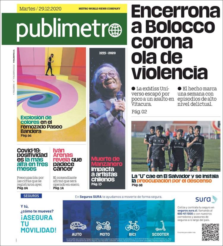 Portada de Publimetro (Chile)