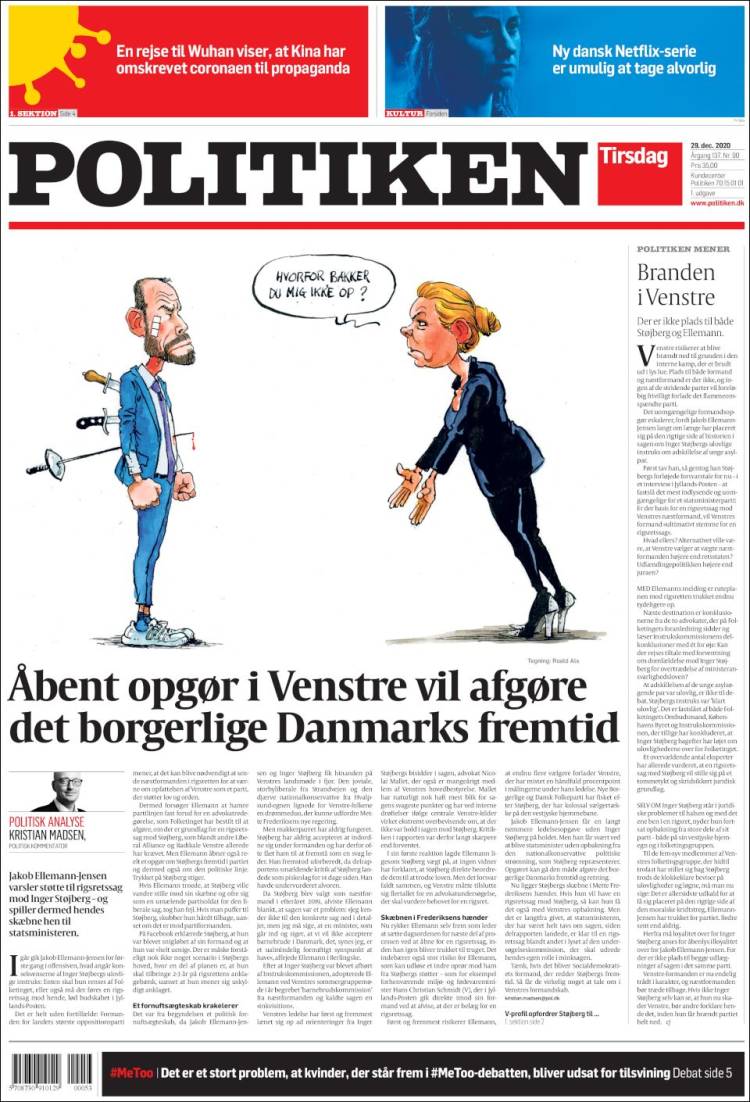 Portada de Politiken (Dinamarca)