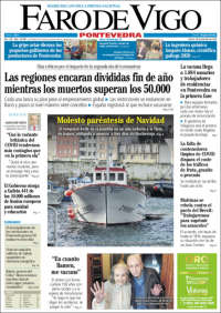 Portada de El Faro de Vigo - Pontevedra (España)