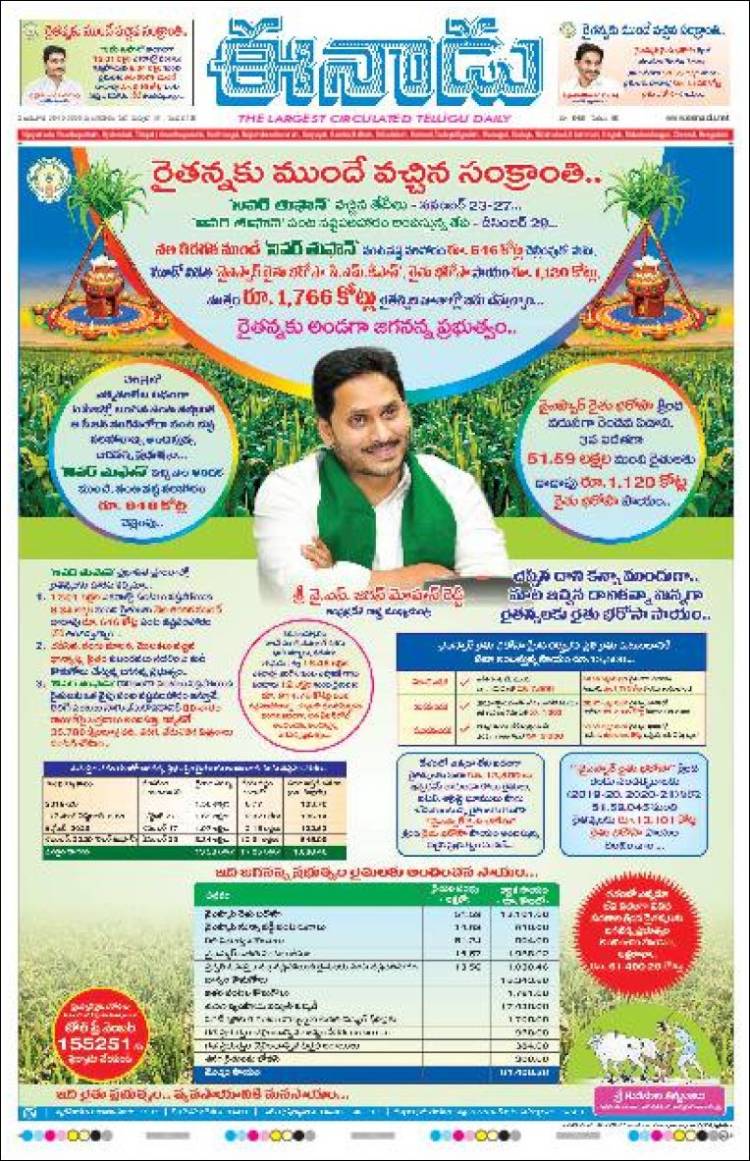 Portada de ఈనాడు : Telugu News (India)