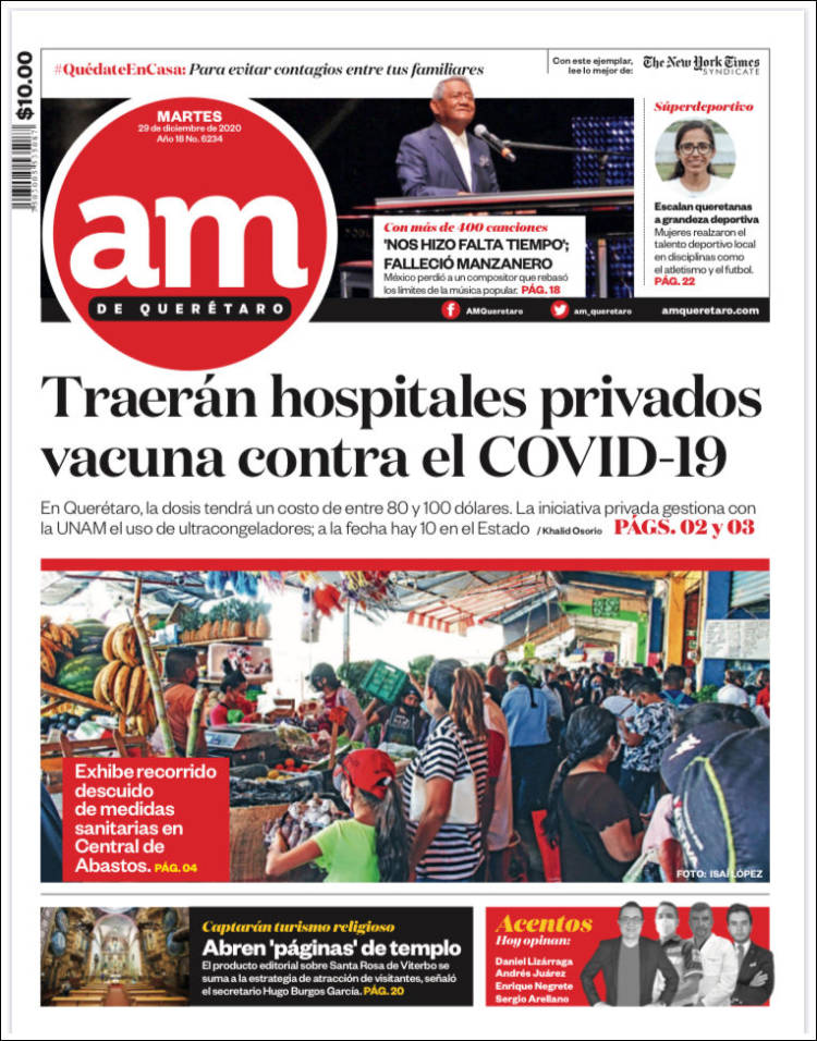 Portada de A.M. Querétaro (México)