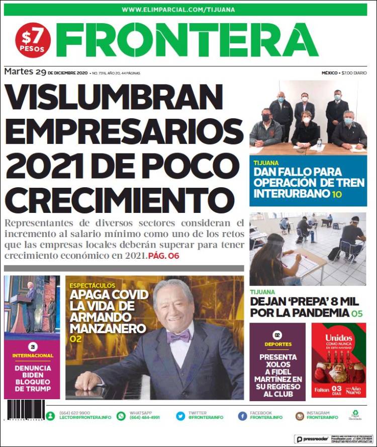 Portada de Frontera (México)