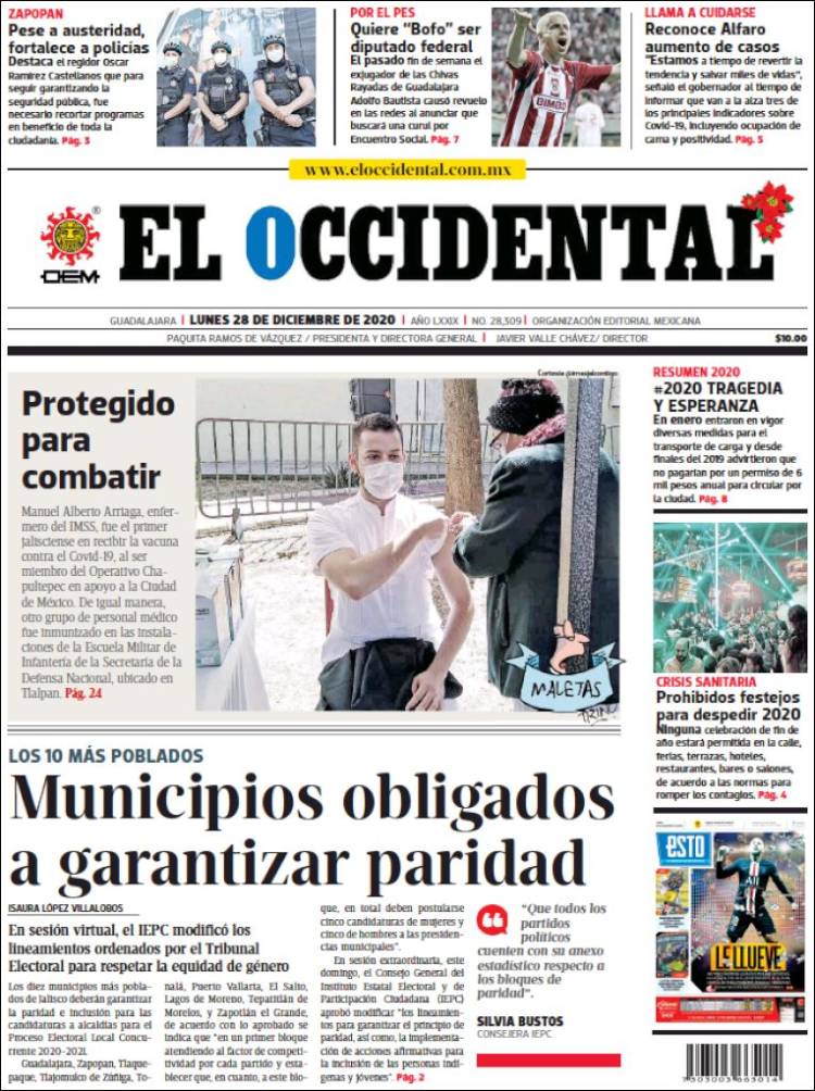 Portada de El Occidental (México)