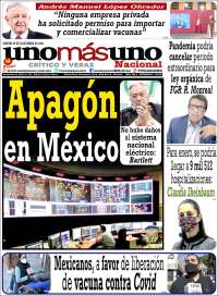 Portada de unomásuno (México)