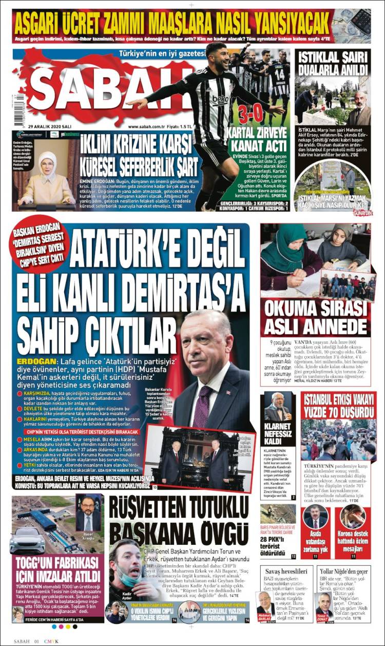 Portada de Sabah (Turqu&iacute;a)