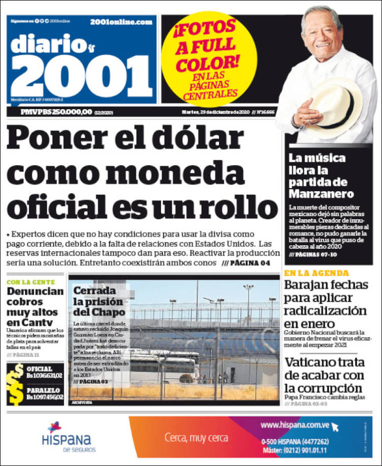 Portada de 2001 - Dosmiluno (Venezuela)