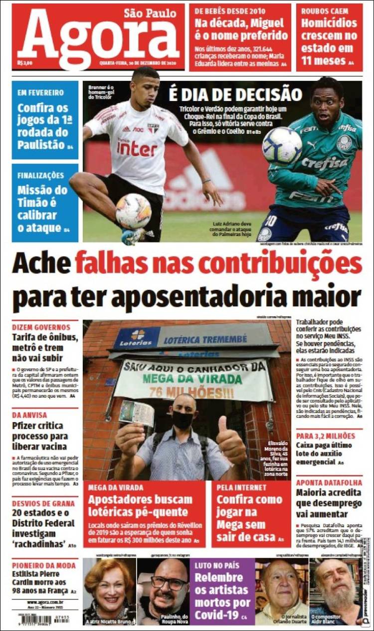 Portada de Jornal Agora (Brasil)