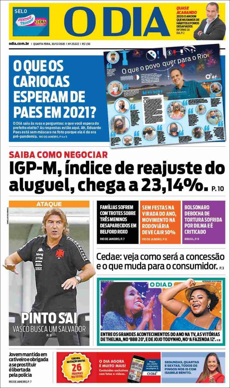 Portada de O Dia (Brasil)