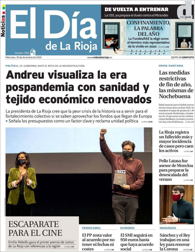 Portada de El Día de La Rioja (España)