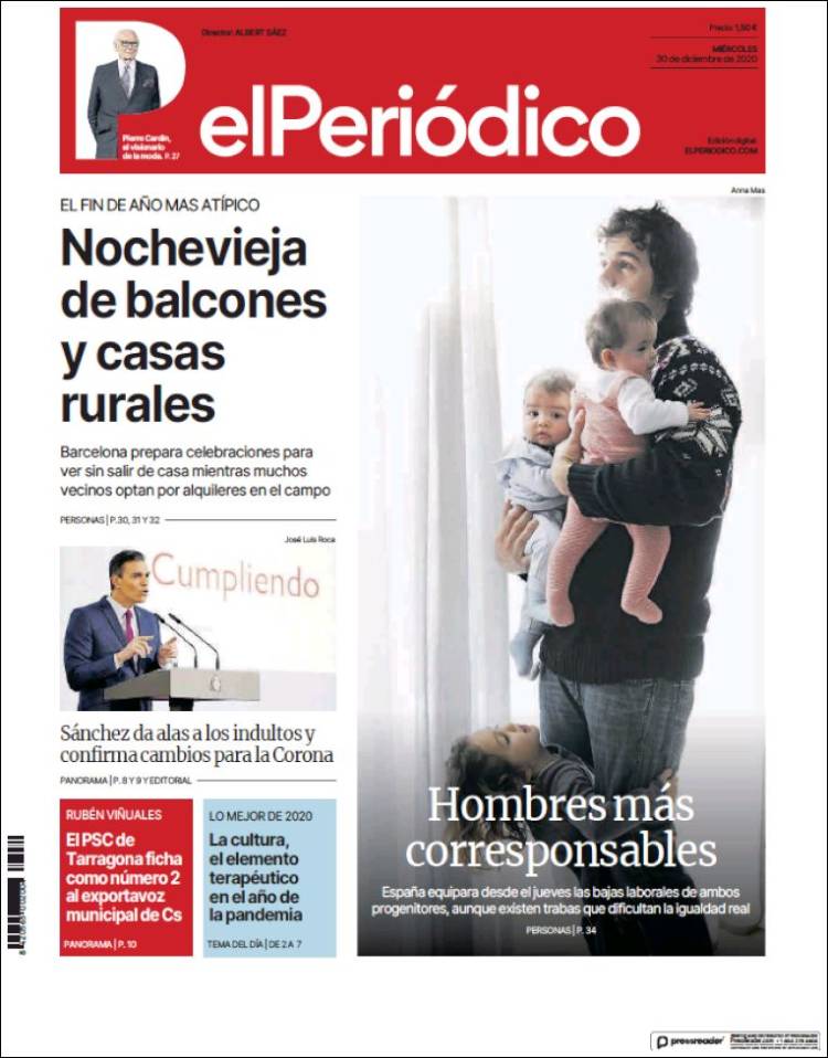 Portada de El Periódico (Spain)