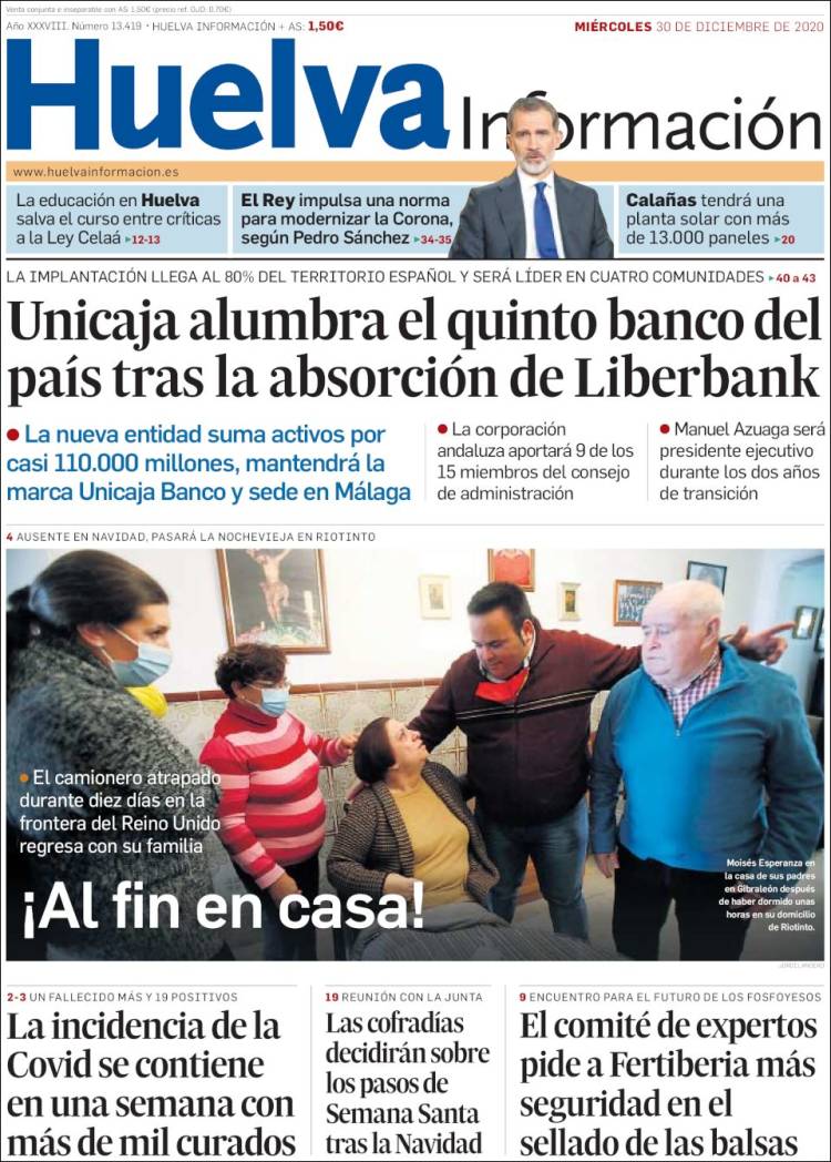 Portada de Huelva Información (Spain)