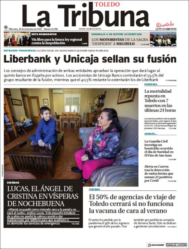 Portada de La Tribuna de Toledo (España)