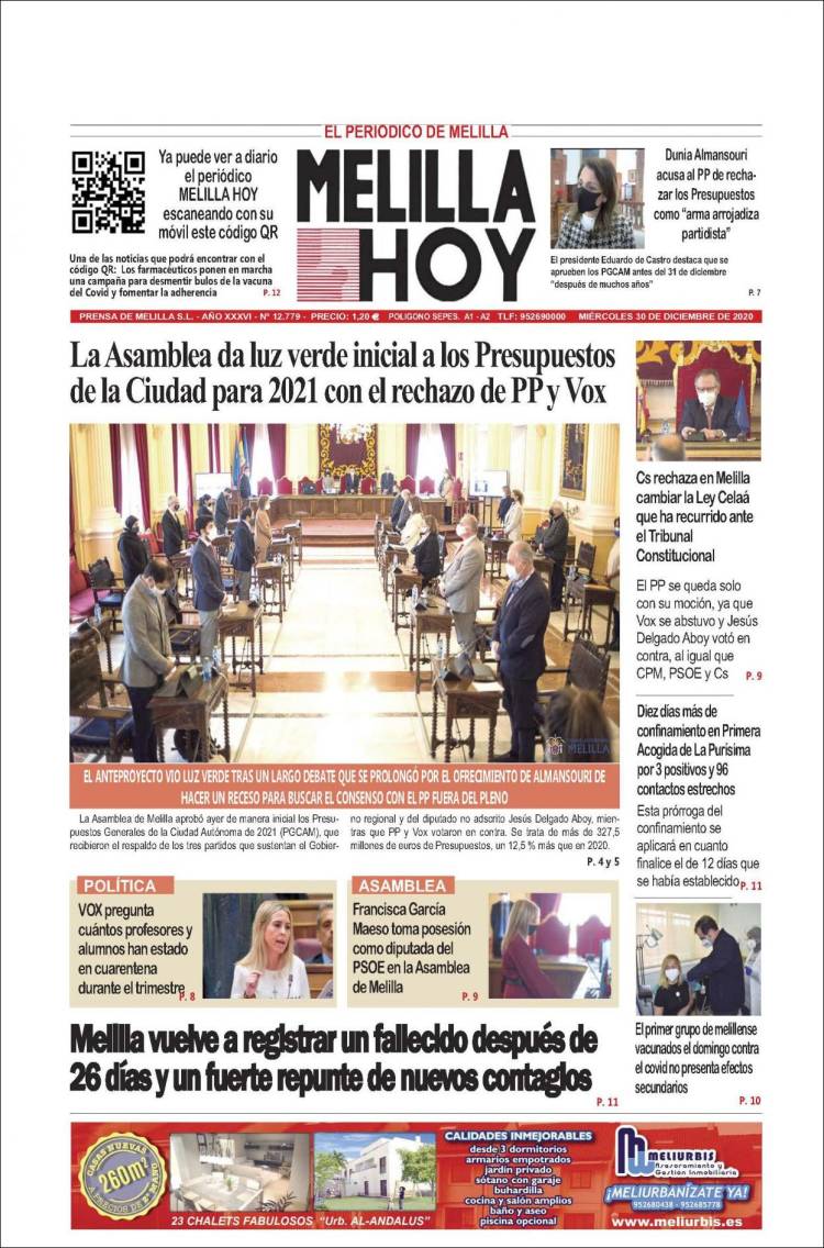 Portada de Melilla Hoy (Spain)