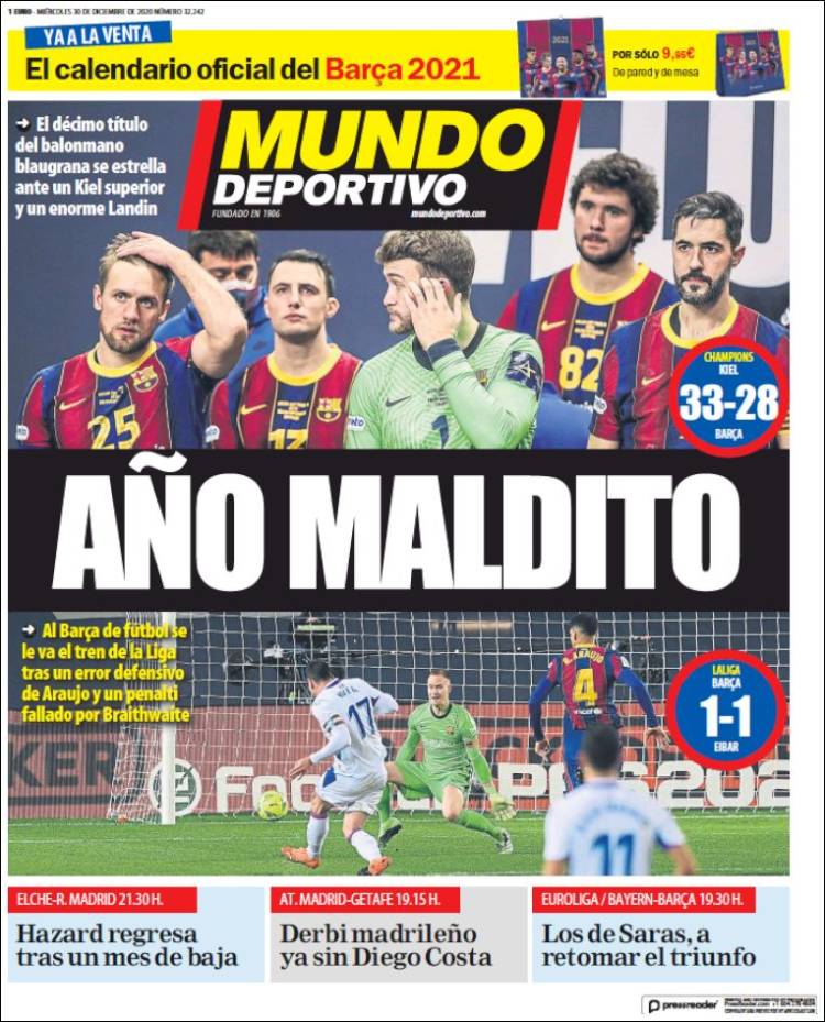 Portada de El Mundo Deportivo (España)