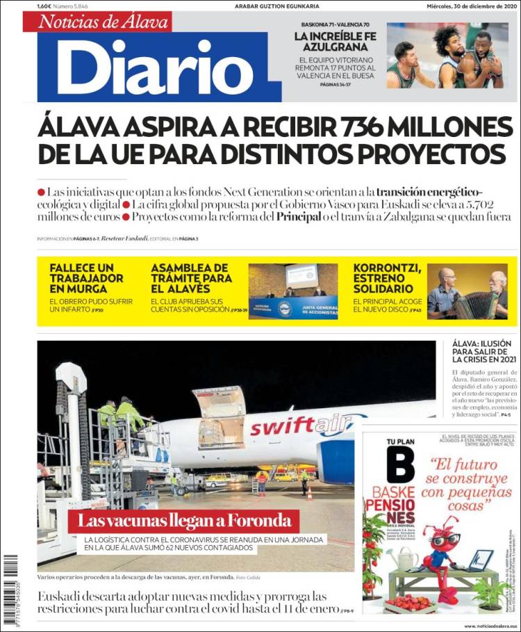 Portada de Noticias de Álava (Spain)