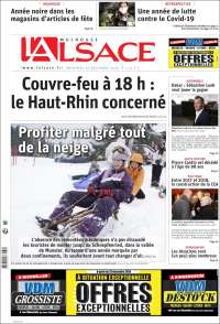 Portada de Journal L'Alsace (Francia)