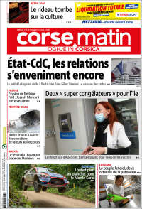 Portada de Corse-Matin (Francia)