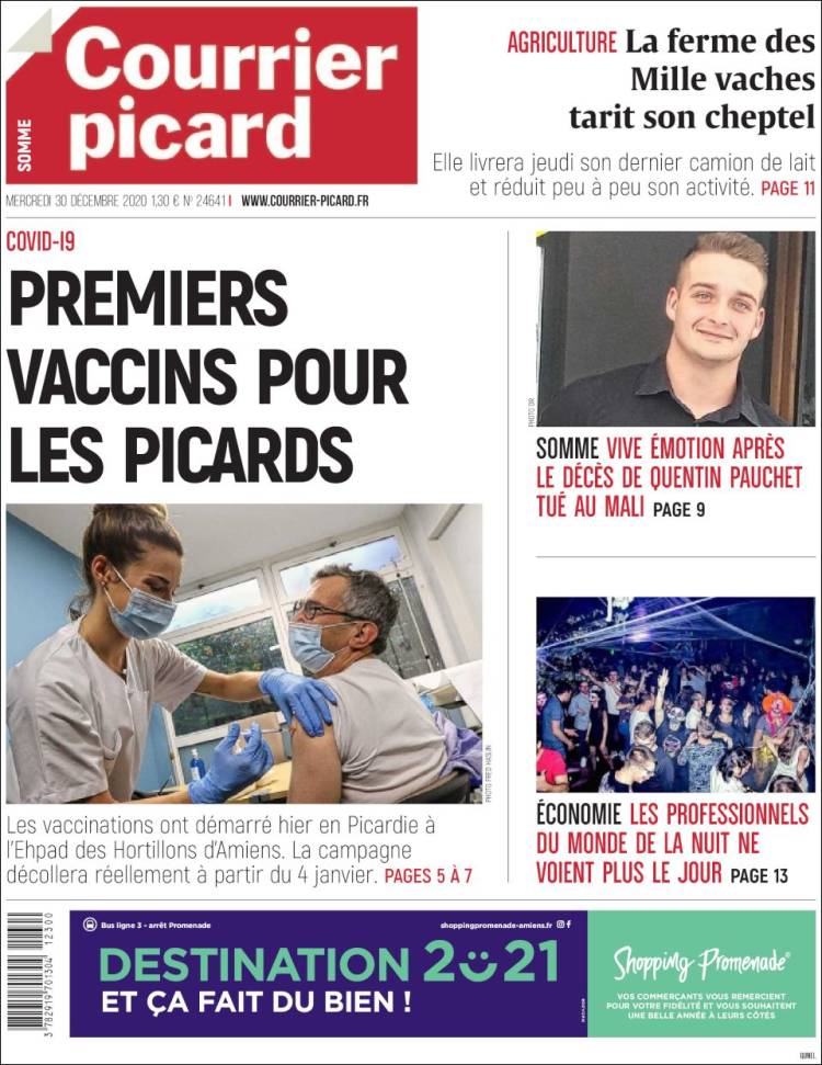 Portada de Courrier Picard (Francia)