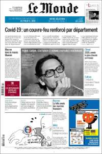 Portada de Le Monde (Francia)