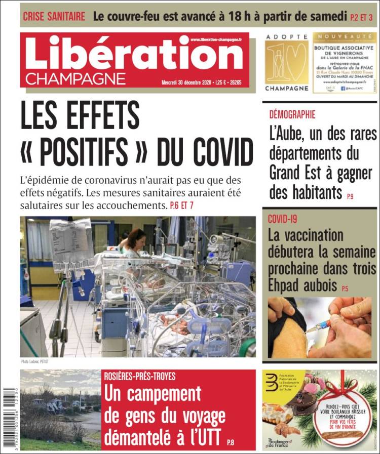 Portada de Libération Champagne (Francia)