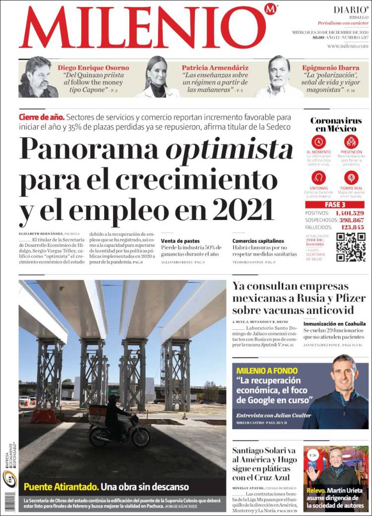 Portada de Milenio de Hidalgo (México)