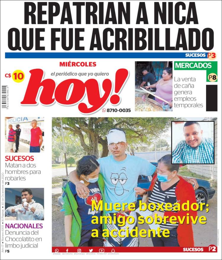 Portada de Hoy (Nicaragua)