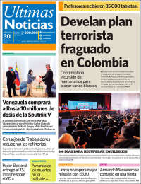 Portada de Últimas Noticias (Venezuela)