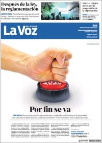 Portada de La Voz del Interior (Argentina)