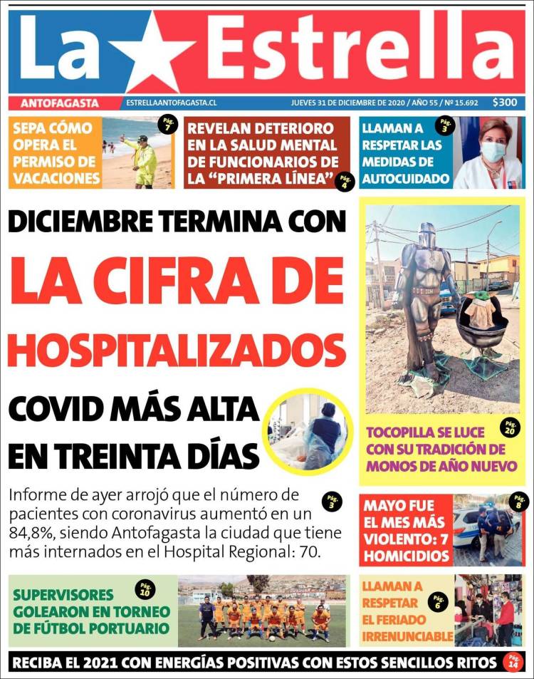 Portada de La Estrella del Norte (Chile)