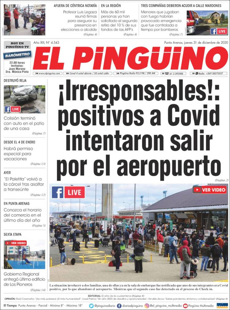 Portada de El Pingüino (Chile)