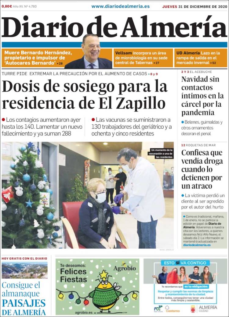 Portada de Diario de Almería (España)