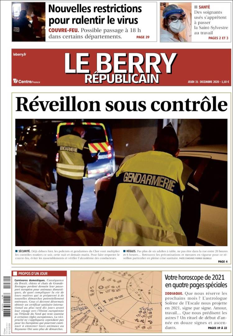 Portada de Berry Republicain (Francia)