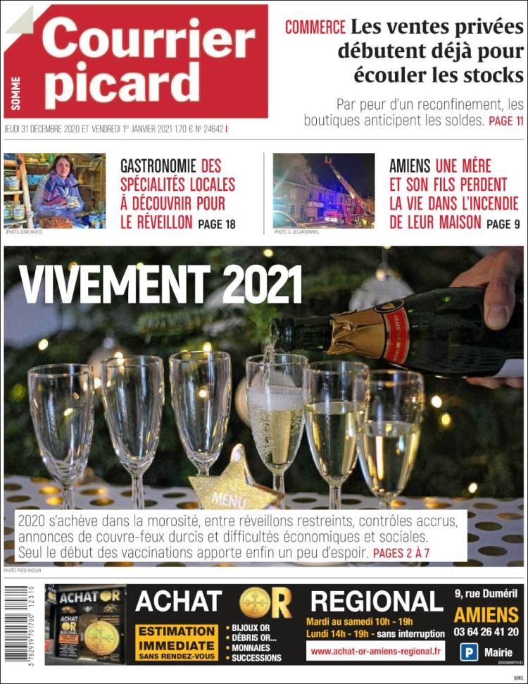 Portada de Courrier Picard (Francia)