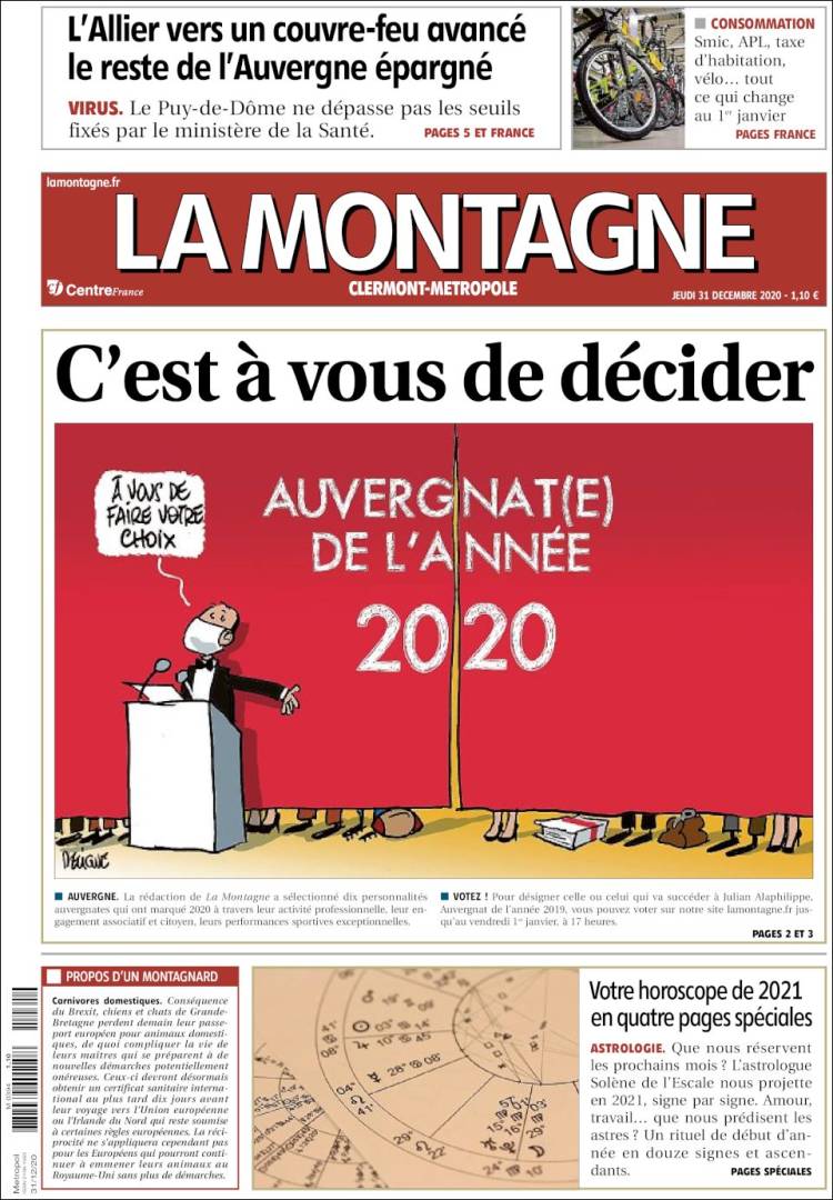 Portada de La Montagne (Francia)