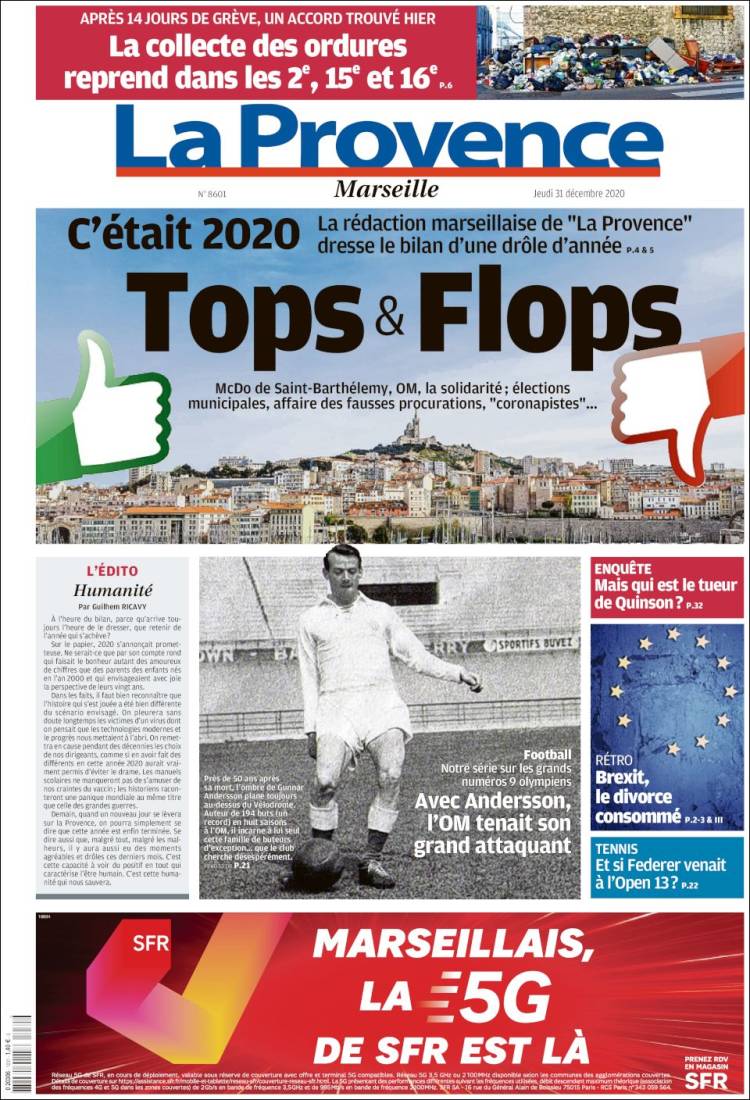 Portada de La Provence (Francia)