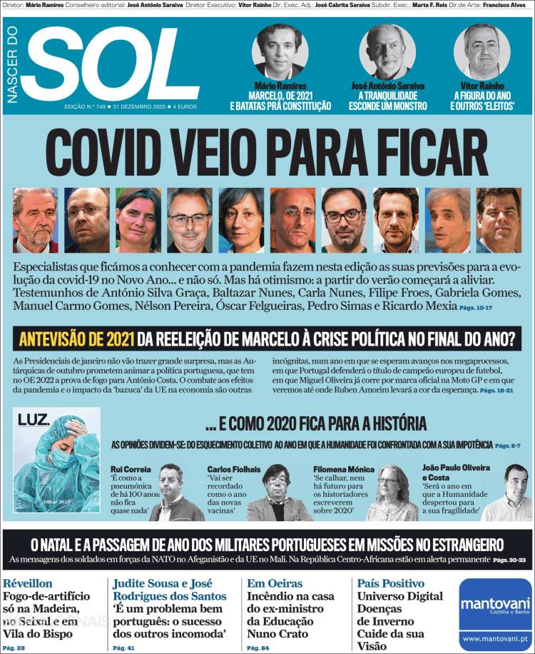 Portada de Jornal Sol (Portugal)