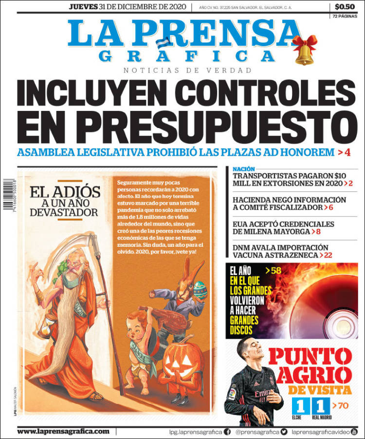 Portada de La Prensa Gráfica (El Salvador)