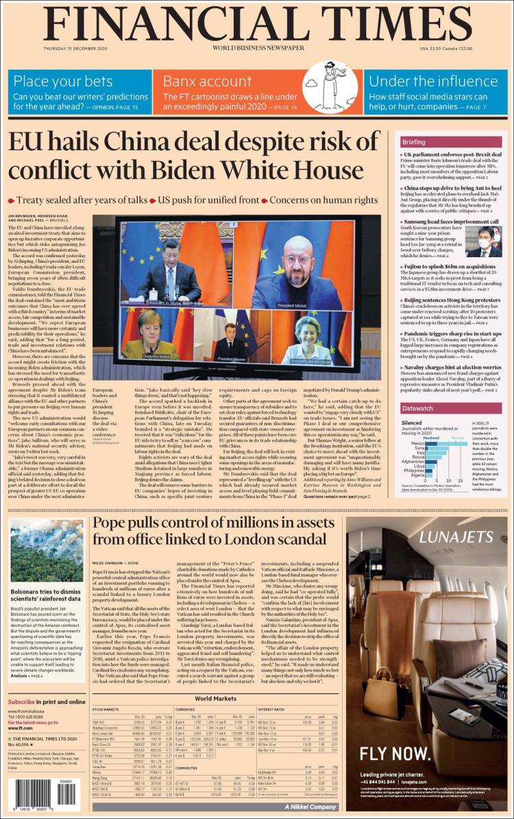 Portada de Financial Times - USA (USA)