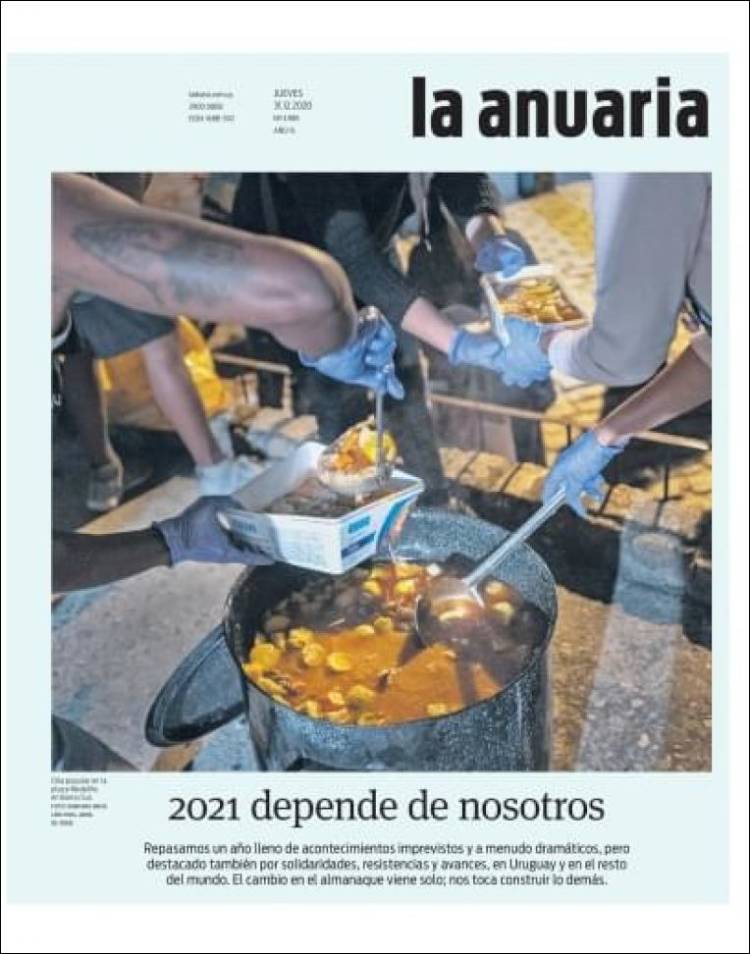 Portada de La Diaria (Uruguay)