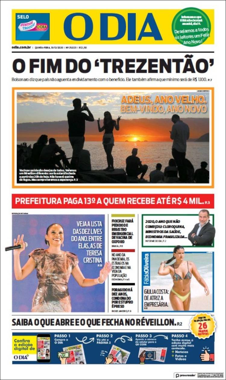Portada de O Dia (Brasil)
