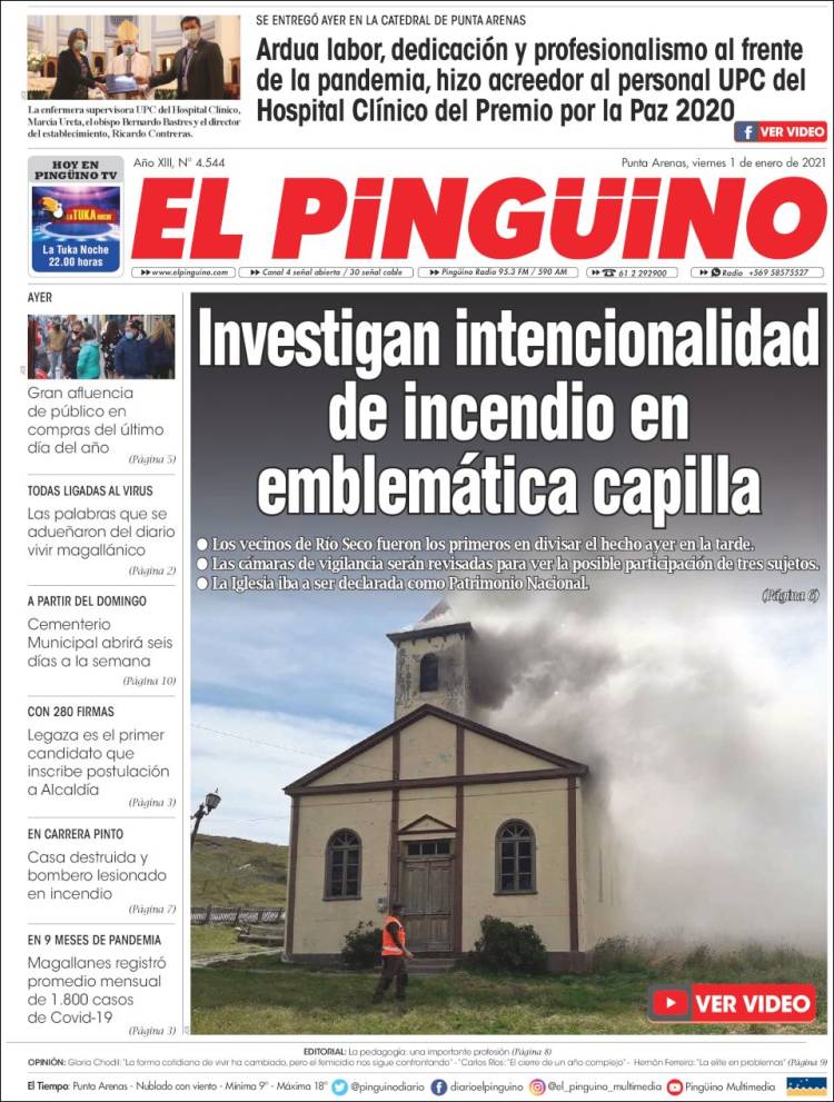Portada de El Pingüino (Chile)