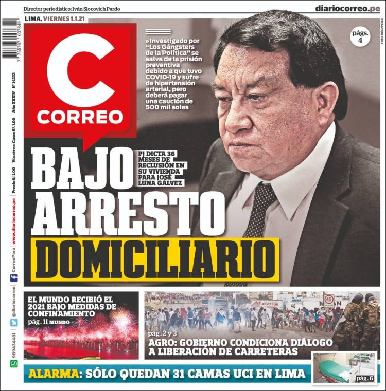 Portada de Diario Correo (Per&uacute;)