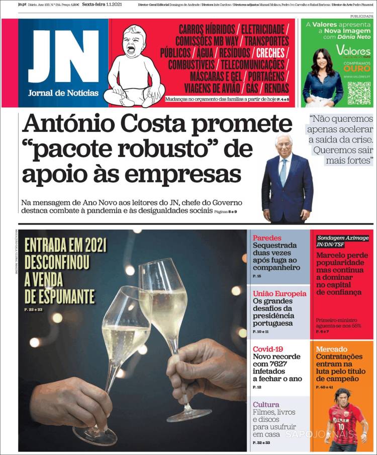 Portada de Jornal de Notícias (Portugal)