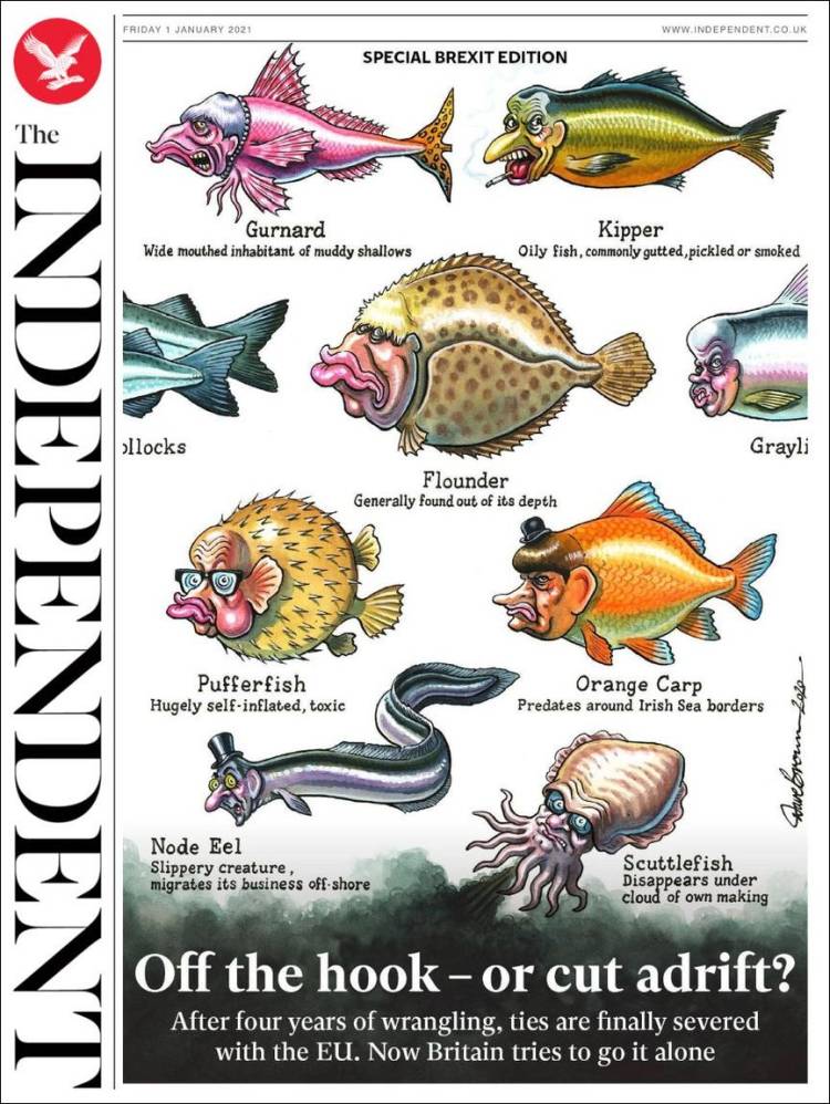 Portada de The Independent (Reino Unido)