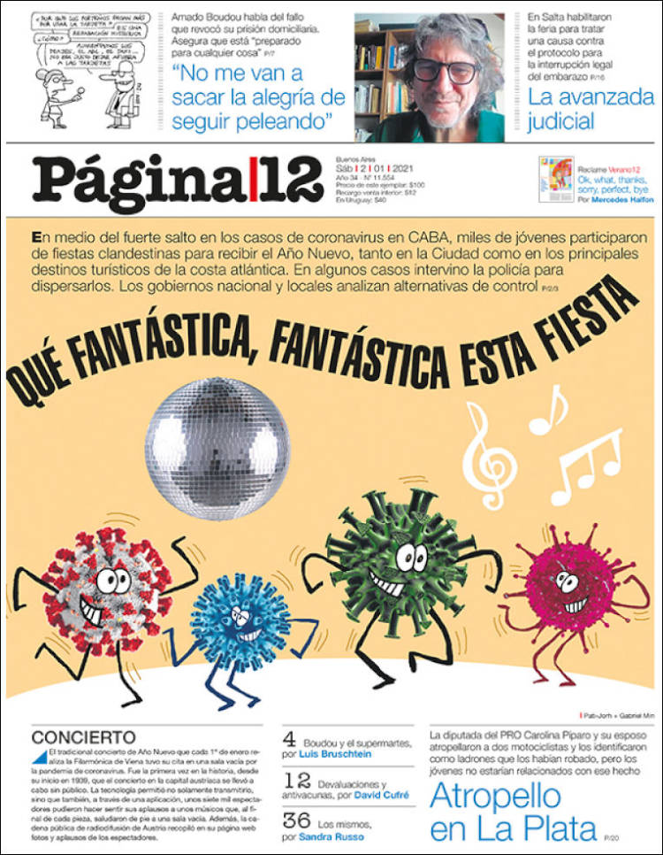 Portada de Página/12 (Argentina)