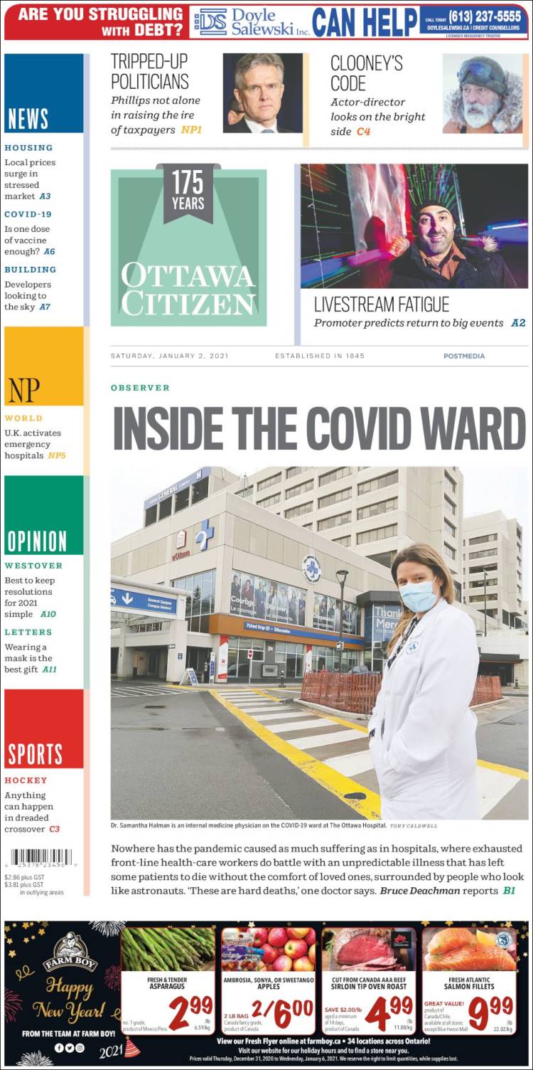 Portada de Ottawa Citizen (Canada)