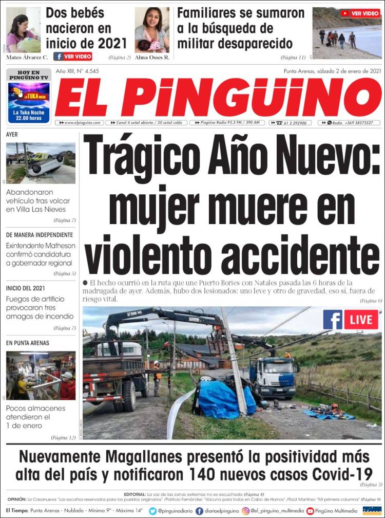 Portada de El Pingüino (Chile)