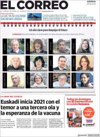 Portada de El Correo - Guipuzcoa (España)