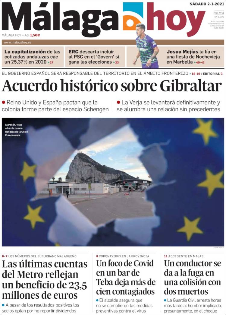 Portada de Málaga Hoy (España)