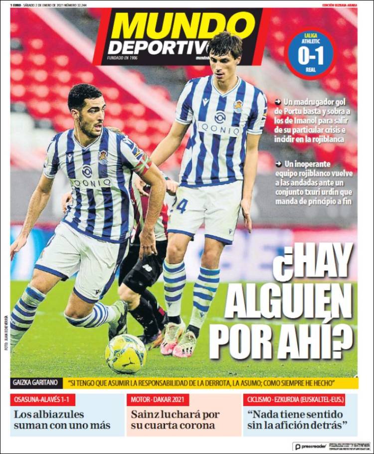 Portada de Mundo Deportivo Bizkaia (España)